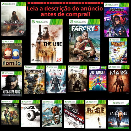 Combo Jogos Para Xbox 360 Mídia Digital/ Far Cry/the Line